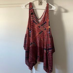 Free People multi colored tank! Super cute with jeans, leggings, and skirts!